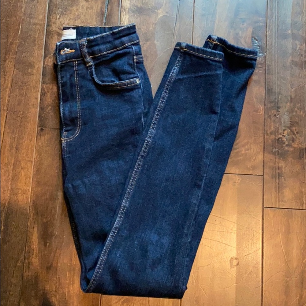 Zara TRF high rise skinny jeans